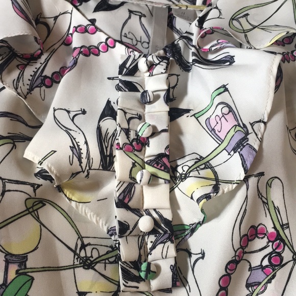 ❤️Ultra fem print ruffles pearls shoes cami tank - Picture 15 of 16